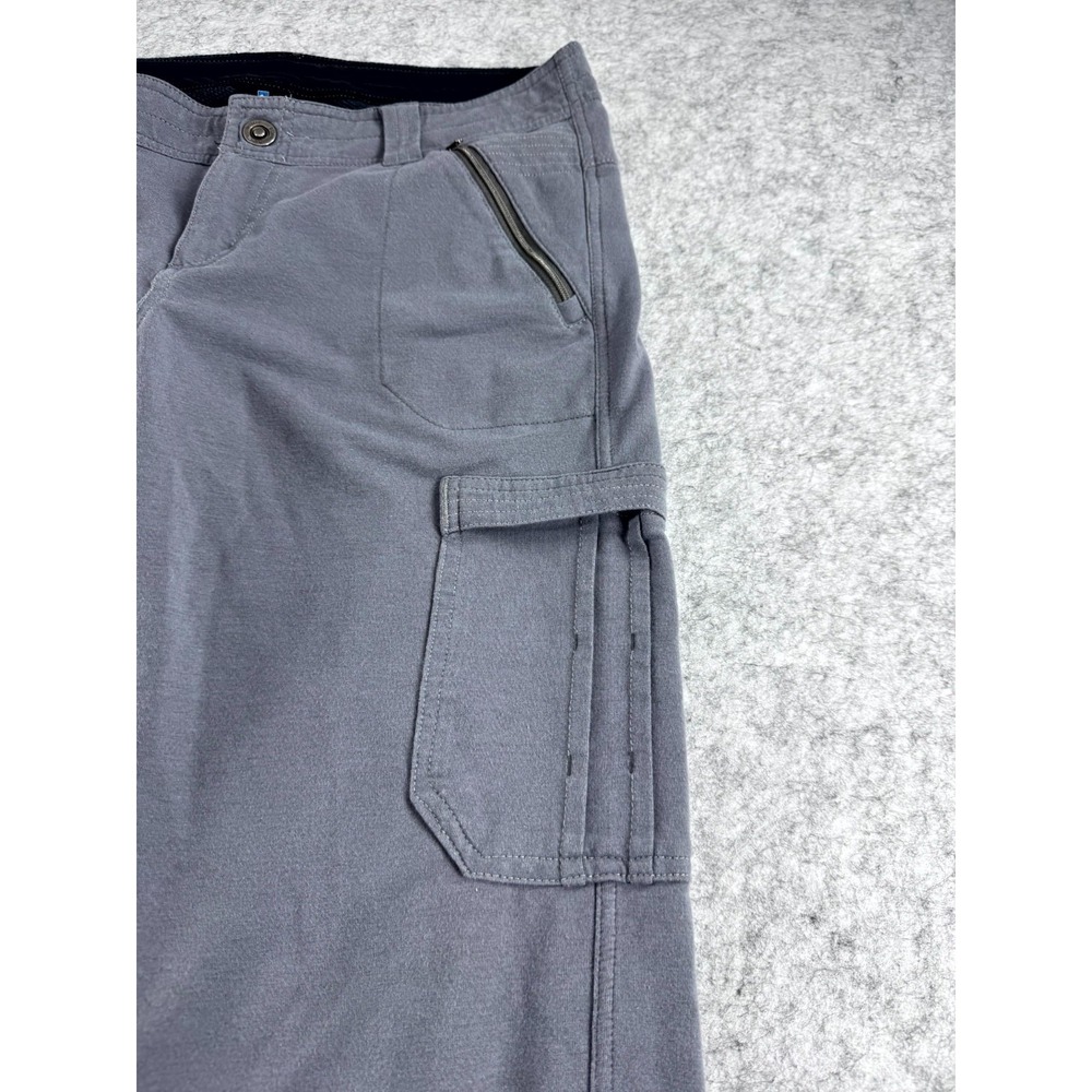 KUHL Cargo Pants Women's 8 Gray Zip-Slash Pockets Mid Rise Straight Leg Workwear - Picture 4 of 14